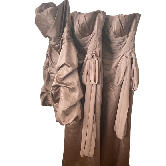 Davids Bridal Bridesmaids Gowns Bundle Of 3  Chocolate Brown - Picture 1 of 10